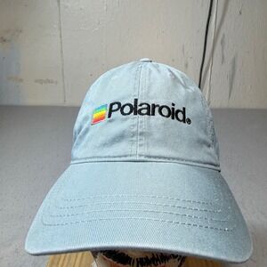 Polaroid Rainbow Logo Baseball Cap Light Blue Cotton Adjustable CapAmerica